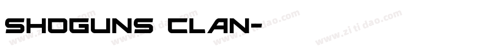 Shoguns Clan字体转换